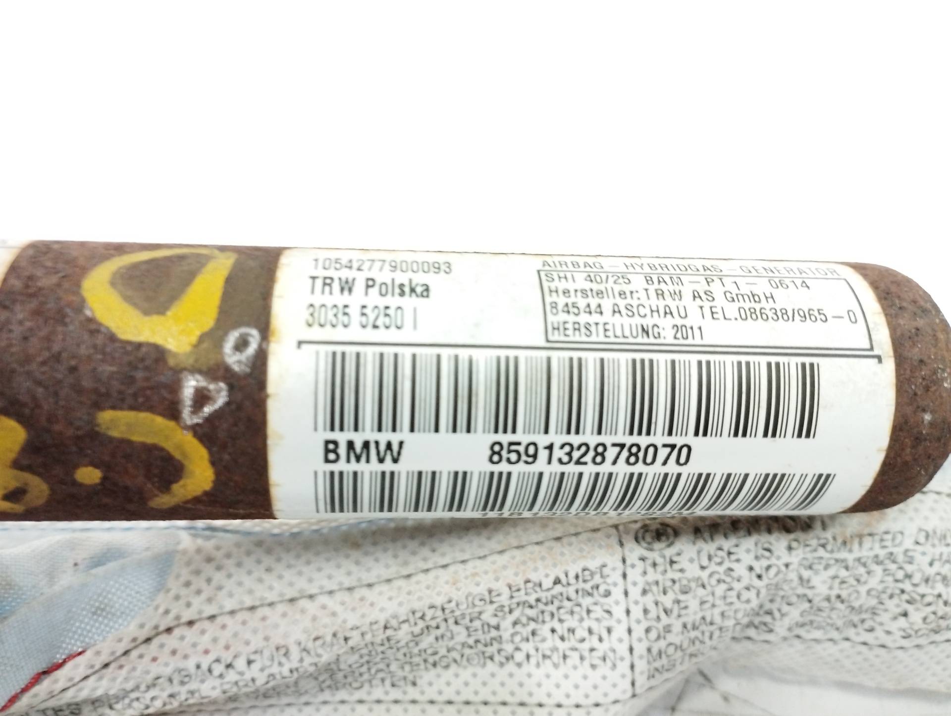 AIRBAG CORTINA DELANTERO DERECHO 
