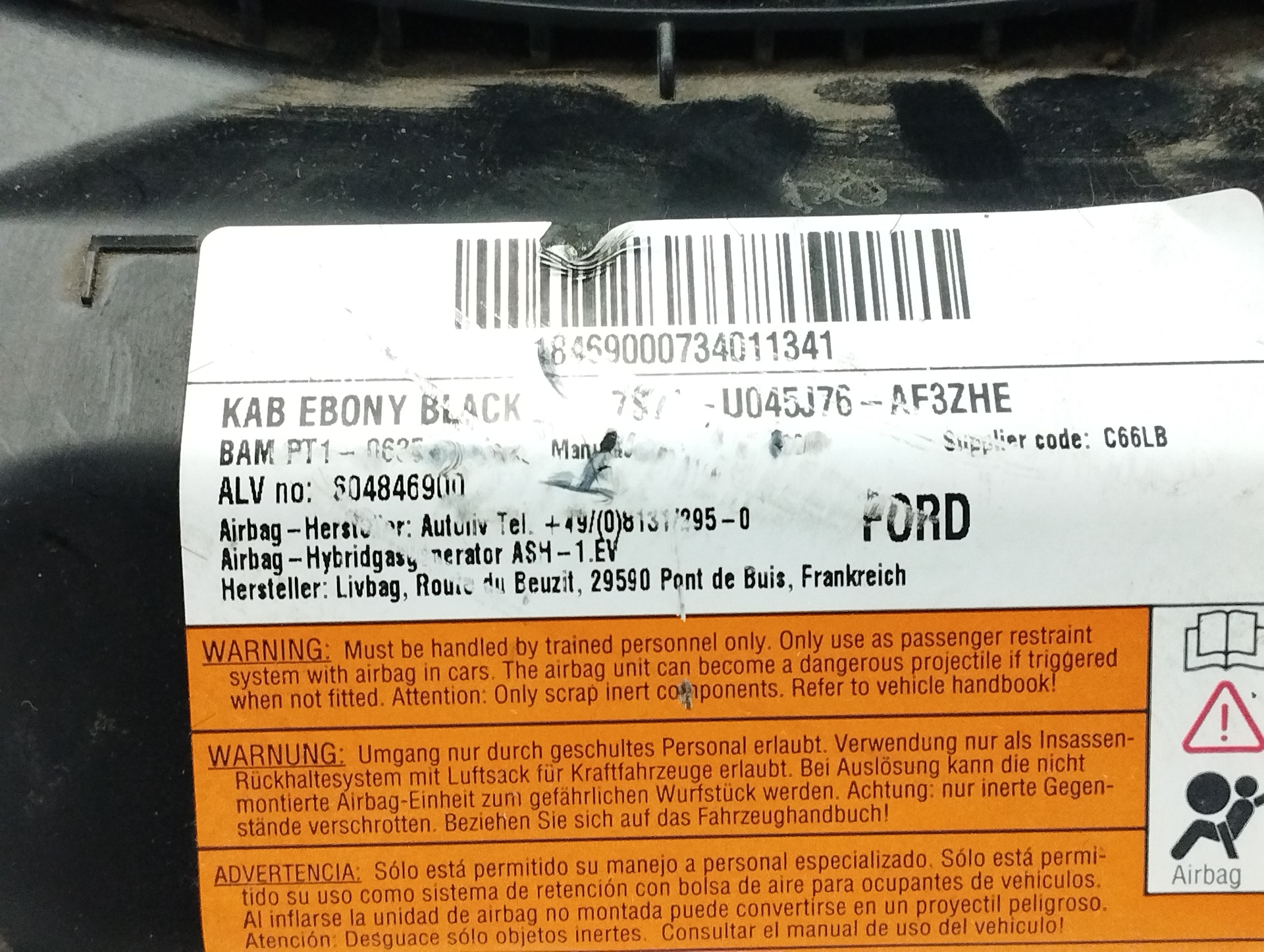 AIRBAG DELANTERO IZQUIERDO