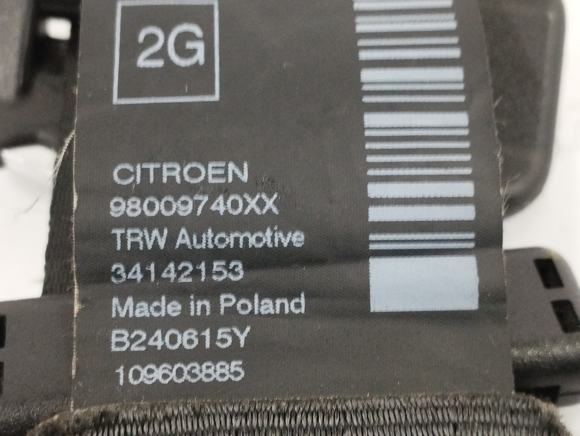 CINTURON SEGURIDAD TRASERO IZQUIERDO