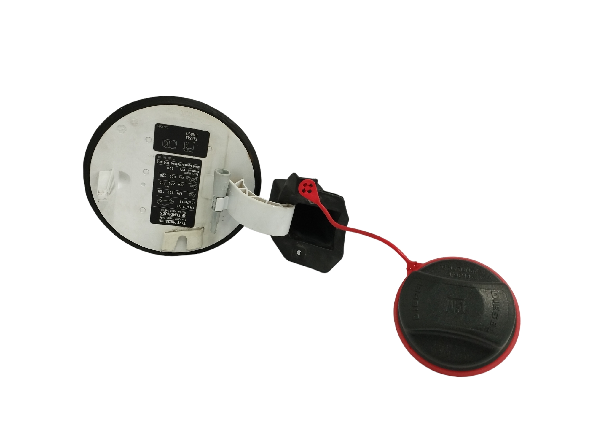 TAPA EXTERIOR COMBUSTIBLE