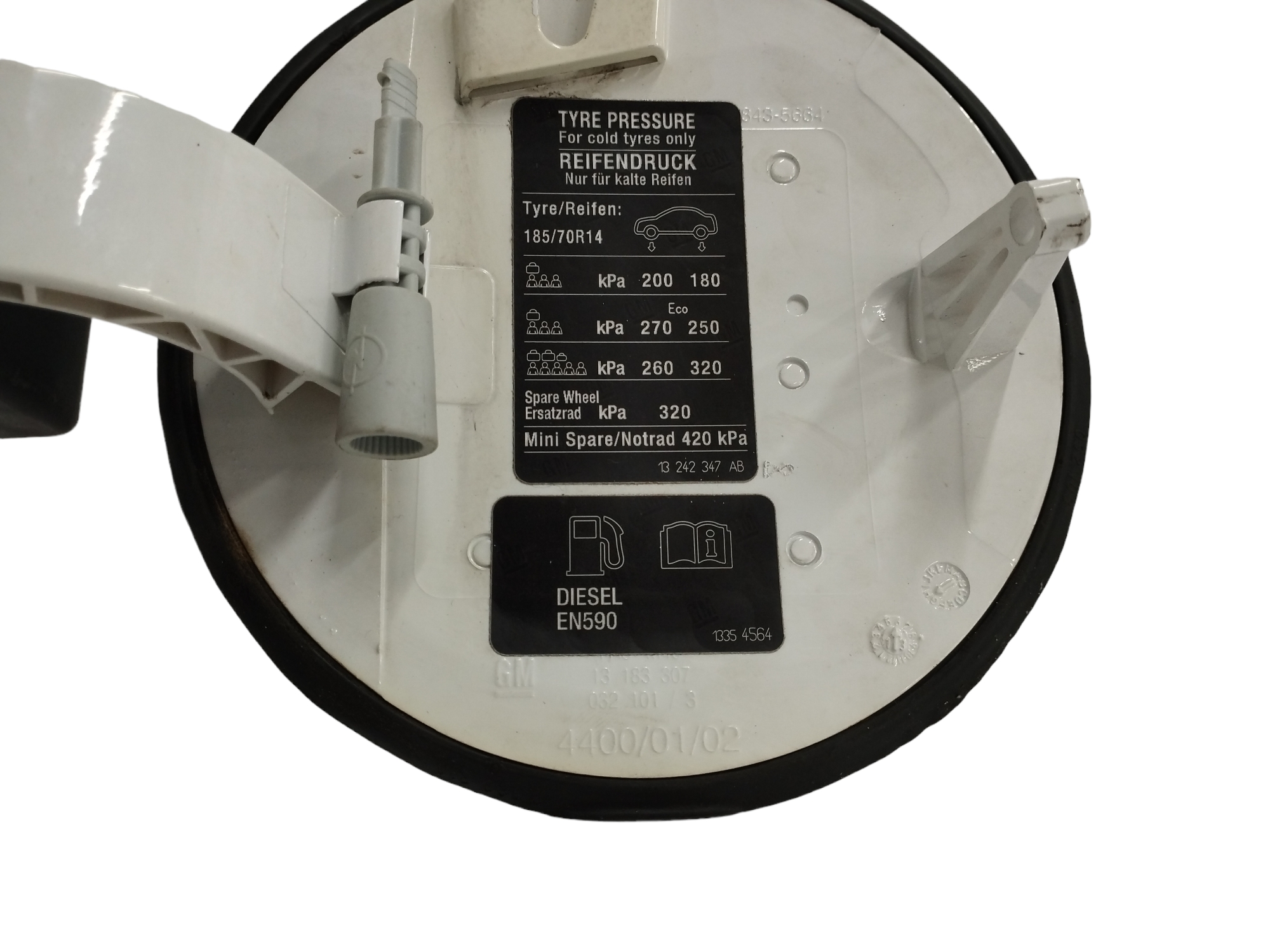 TAPA EXTERIOR COMBUSTIBLE