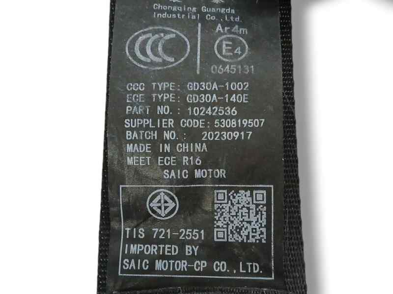 CINTURON SEGURIDAD TRASERO IZQUIERDO