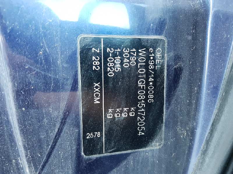 OPEL ASTRA G BERLINA 2000