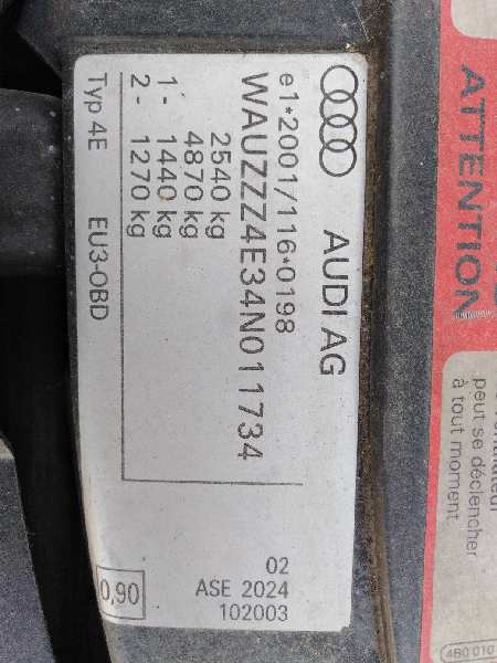 AMORTIGUADOR TRASERO IZQUIERDO