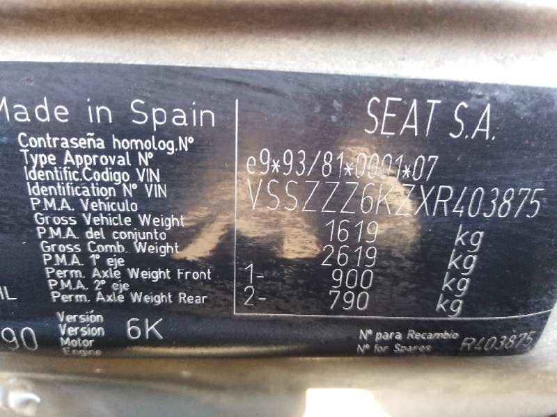 SEAT CORDOBA BERLINA (6K2) 1993