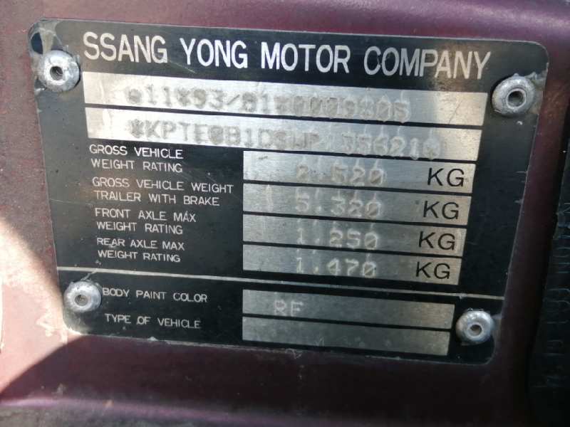 SSANGYONG MUSSO 1996