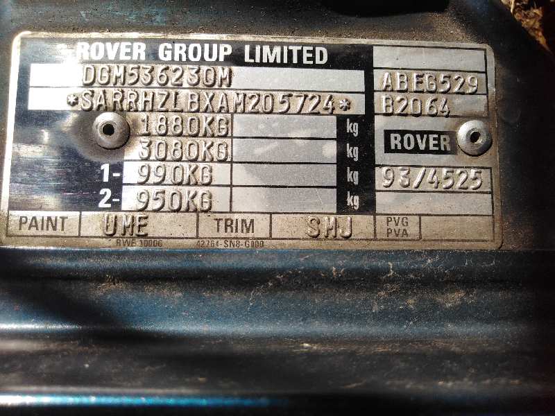 MG ROVER SERIE 600 (RH) 1993