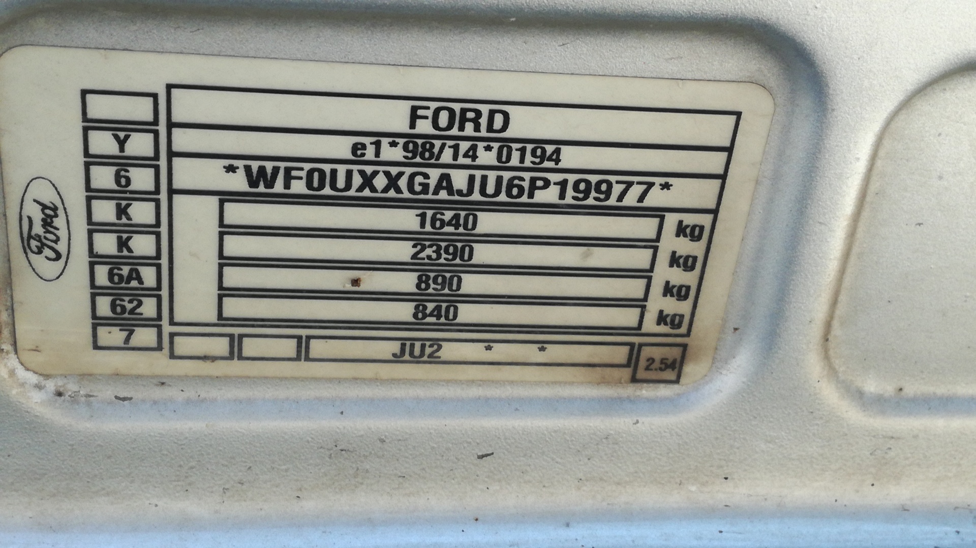 FORD FUSION (CBK) 2002